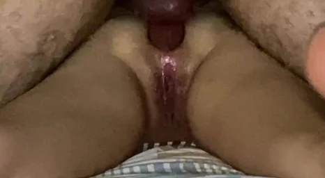 Stepmom and stepson caught in the act, stepmom agrees to be penetrated by stepson's big dick and begs for a creampie