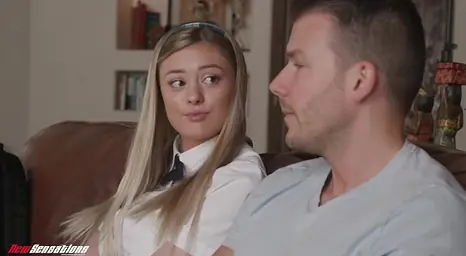 Amber Moore's first-ever time deep-throating and poking rock hard - witness Codey Steele's spunk-crammed jaws!