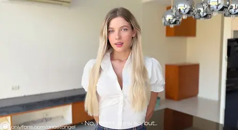 Anastangel gives a giant popshot on her super-fucking-hot student neighbor's pretty face after cumming her down